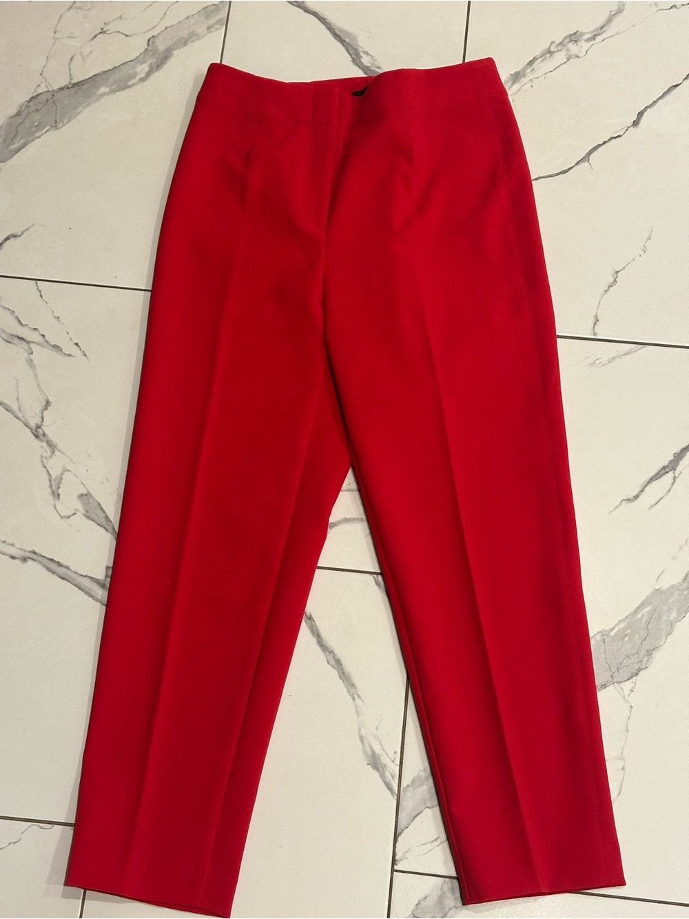 Ann Taylor Red Cropped Tailored Pants